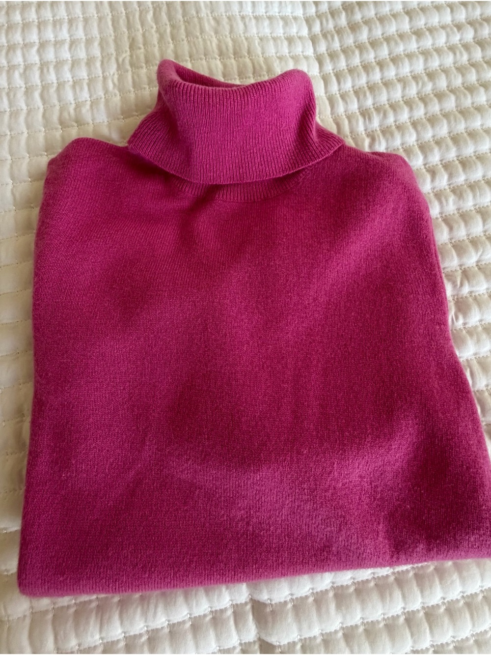 100% Cashmere Ann Taylor Turtleneck Sweater — Pink